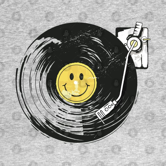 Happy Hardcore Vinyl Record Deck Acid House Ravers by RuftupDesigns